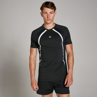 MP Heren Tempo Panel T-Shirt - Zwart - XS