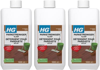 HG Parketreiniger Glans 1 L 3-pack met KD spons