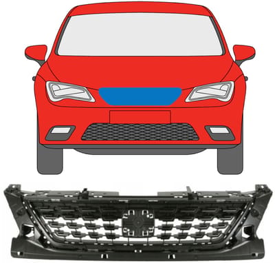 Grill voor Seat Leon 2017-2020
