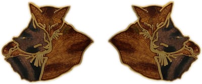 Behave - Clipoorbellen Katten Bruin Oranje - Vintage - Dierlijk - Nikkelvrij