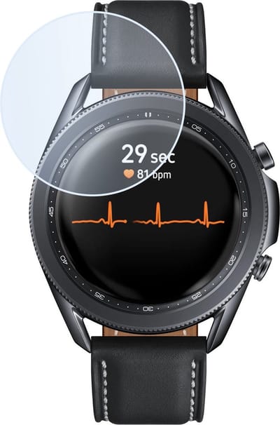 Screenprotector Geschikt voor Samsung Galaxy Watch 3 41 mm - Extra Sterk - Tempered Glass - Gehard Glas - Beschermglas Screen Cover - Bescherm Protector voor Smartwatch