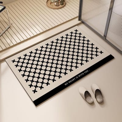 Wasabi-wind Badkamer Diatomeeënaarde Vloermat Huishoudelijk Waterabsorptie Sneldrogende Vloermat Toilet Badkamer Deur Onderhoudsvriendelijke Vloermat 40 * 60cm