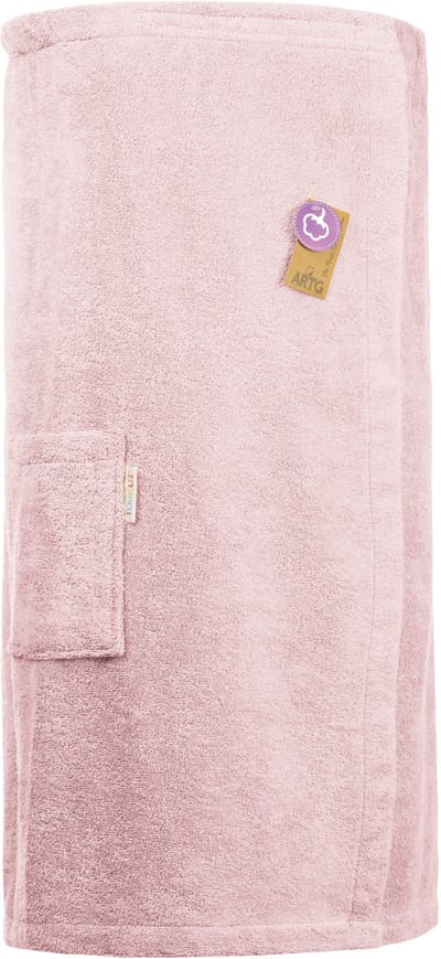 ARTG® Towelzz - Sauna Kilt - Dames - met klittenband - Bloesem Rose - Blossom Pink - (tot 135 cm heupomvang)