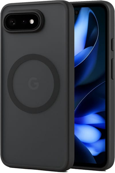 Hoesje geschikt voor Google Pixel 9a - Shock Proof Case geschikt voor Magsafe – Mat Zwart