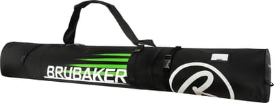 BRUBAKER Carver Champion - Skitas - Voor 1 paar Ski's & Stokken - Gevoerd - Zware Kwaliteit - Scheurvast - Skihoes - Verstelbare draag/schouderbanden- 170 cm - Zwart/Groen