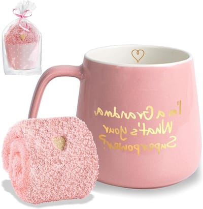 Unieke keramische theekop voor oma - I Am A Grandma, perfect als verjaardagscadeau of Moederdag geschenk, 350ml 12oz
