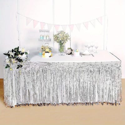 1 stuk 75*275cm Goud Franje Kwast Valletje, Bruiloft Verjaardagsfeest Vakantie Tafelrok, Desserttafel Decoratie, Afstudeerfeest Tafeldecoratie one-size