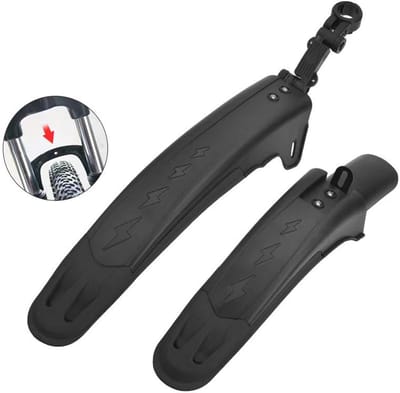 Spatbord Mountainbike Verstelbaar -universeel Spatborden Voor En Achter 24 - 26 - 27 Inch Zwart