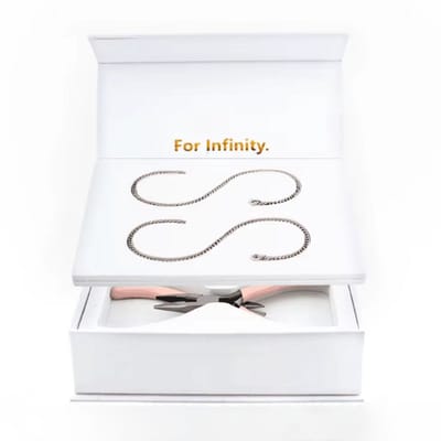 Eeuwige Armband voor Koppels – Eeuwige Liefdesarmband Infinite Bracelet (Zilver & Zilver) | Kit voor het Maken van Armbanden | Sieraden voor Hem & Haar | Romantisch Valentijnsdagcadeau