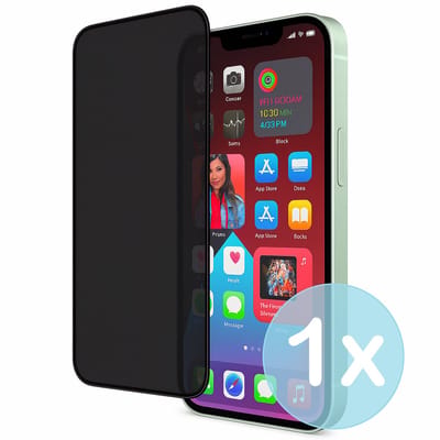 Privacy Screenprotector Geschikt voor iPhone 12 – Anti-Gluren – Krasbestendig Gehard Glas 9H – Volledige Dekking – FuturiQ