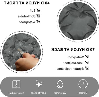 Opblaasbaar Zitkussen voor Camping - Waterdicht en Ultralicht Reiskussen voor Strand, Wandelen en Vissen - Comfortabel en Draagbaar voor Buitenactiviteiten