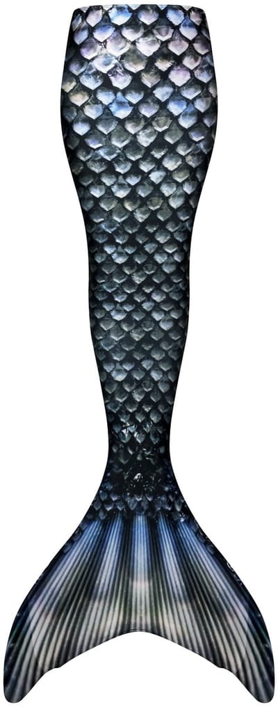 Zeemeerminstaart voor kinderen maat 6 (110-122) - Fin Fun Barracuda Black set met monovin met voetvakjes.