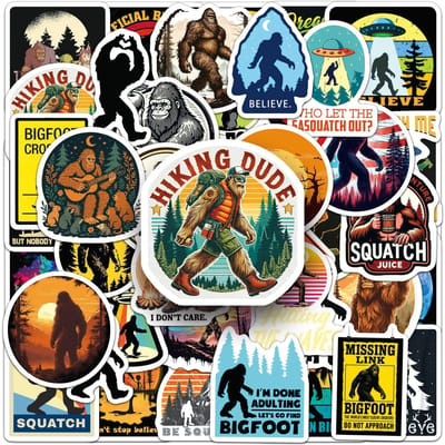 1050 Stuks Bigfoot Wildeman Graffiti Stickers Trendy Prachtige Stickers Voor Telefoon Computer Laptop Kantoorbenodigdheden Diy Speelgoed Geheime
