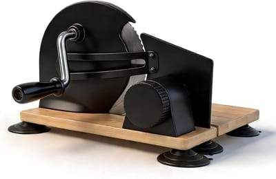Ejoyous Handmatige Broodsnijder, Roestvrijstalen Ergonomische Handgreep, Broodsnijder met Verstelbare Dikte voor Perfect Zuurdesem en Ambachtelijk Brood (BLACK)