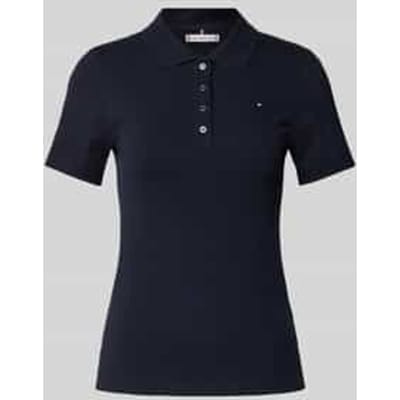 Slim fit poloshirt met logostitching, model '1985'