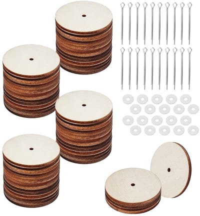 Dailygoods- Poppengewrichten 35 mm - Houten Verbindingen - Draaischarnieren - Connectoren - Doe-het-zelf Accessoires - Geschikt voor Knuffeldieren - Poppen