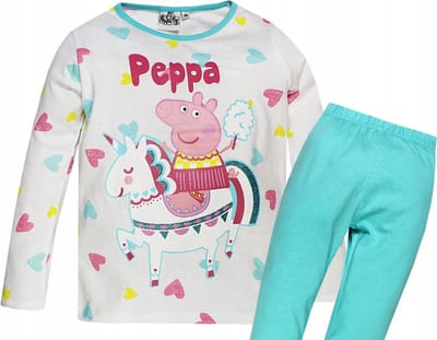 Peppa Pig Pyjama - 100% katoen - Hartjes - Maat 116 - Meisjespyjama