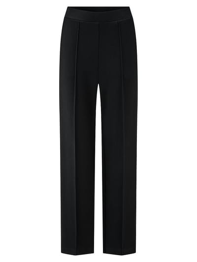 Wide Fit broek Van Peter Hahn zwart
