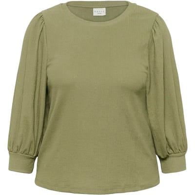 Dames-T-shirt met lange mouwen KAFFE Curve Ivena