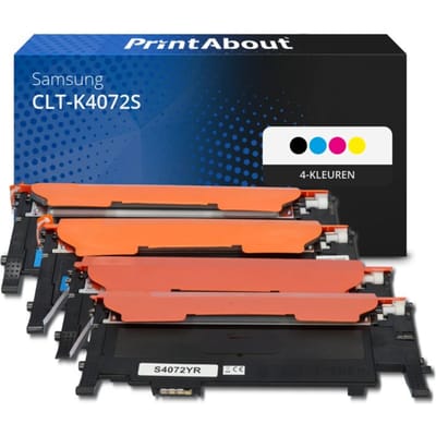 PrintAbout huismerk Toner CLT-K4072S (SU128A) 4-kleuren Multipack Geschikt voor Samsung