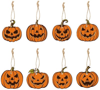 Halloween decoratie-halloween-halloween versiering-48stuks Halloween-boomdecoraties - Halloween hangende decoraties Vintage pompoen horror hangende hangerdecoraties - knutseldecoraties Leuke pompoen Halloween - Boomdecoraties Halloween-feestbenodigdh