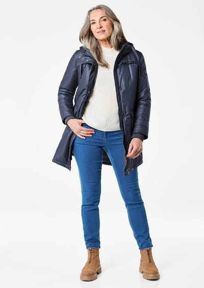 Sportieve anorak met warme wattering - marine - Gr. 40 van Goldner Fashion