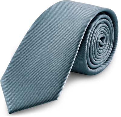 Rookgrijze Grosgrain Stropdas van 8 cm