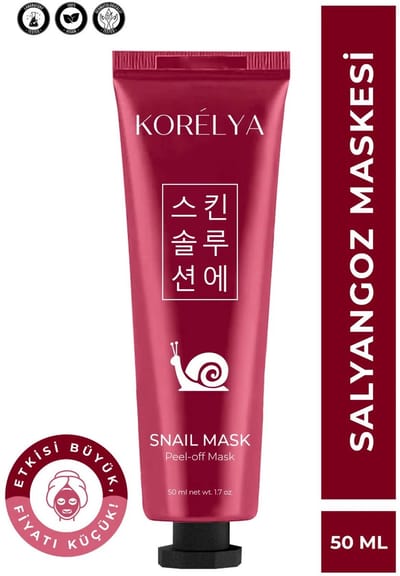 KORELYA Slakkenmasker - Gezichtsmasker - Snail Mask Collageenhoudende Peel- off Nacht Masker - Poriënverstrakker - Regenererend en Hydraterend effect - Voor Alle huidtypes - 50 ml