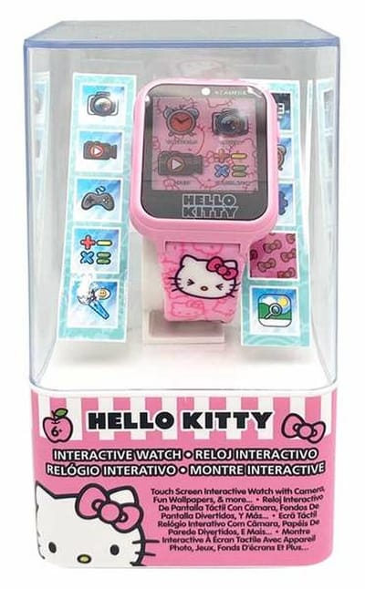 HELLO KITTY Interactief Kinderhorloge – Meisjes Horloge met Educatieve Functies – Leren Klok Kijken – Roze – Officieel Hello Kitty