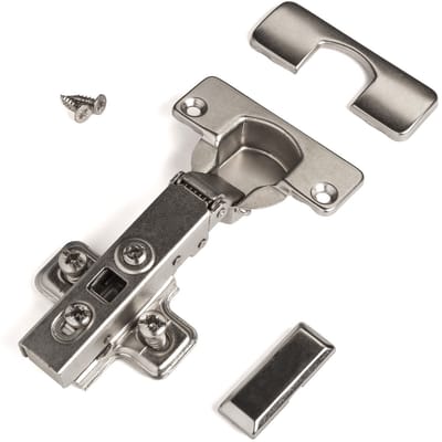 SOTECH Set van 2 stuks Kopscharnieren T52 110° Hoekaanslag met automatische sluiting en demper incl. montageplaten