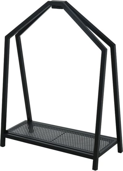 Pro Garden haardhout/houtblokken opslag rek - metaal - 25 x 58 x 79 cm - Openhaard accessoires