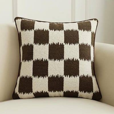 Boho Geometrische Kussenhoezen Moderne Boerderij Decoratieve Kussenhoes met Schackbordpatronen voor Huisdecoratie 50x50cm
