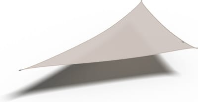 Platinum Sun & Shade - Coolfit - Schaduwdoek – Driehoek - 570x400x400cm – Greige – 5 jaar garantie - 95% UV protectie – Sterk geweven 285 g/m² - Hoge kleurechtheid