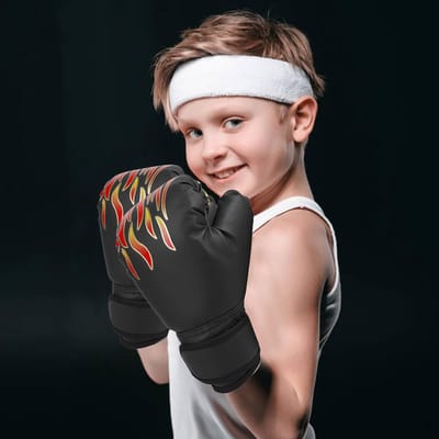 Kinder Bokshandschoenen - Trainingshandschoenen - Sport Training - Ademende Polsband - 3-9 Jaar - Meerkleurig