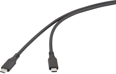 Renkforce RF-6830438 USB-kabel USB 4.0 USB-C stekker 1.00 m Zwart