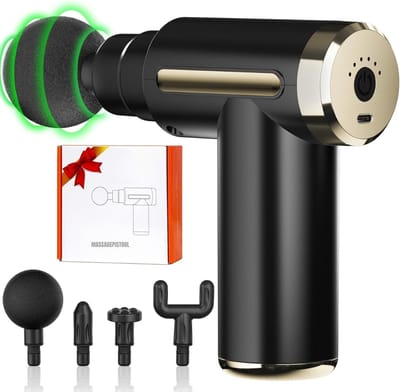 SCH® Massage Gun Professioneel - Massage Gun - Zwart - ‎ 11cm x 4cm x 9cm