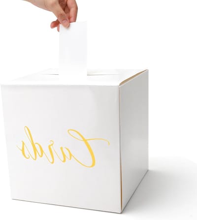 Card Box voor Trouwen, Verjaardag en Babyshower - Cadeau- en Geldbox met 10 Wenskaarten en Slot voor Speciale Gelegenheden