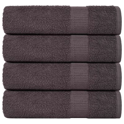 vidaXL - Douchehanddoeken - FROGN - 4 - st - 70x140 - cm - 360 - g/m² - antraciet