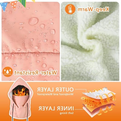Thermische Balaclava voor Kinderen - Waterdichte Fleece Ski Masker met Winddichte Hoed en Gezichtsbedekking voor Snowboarden en Wandelen in de Winter