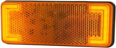 Reflectorlamp met knipperlicht Oranje 113x44 mm LED 12/24V