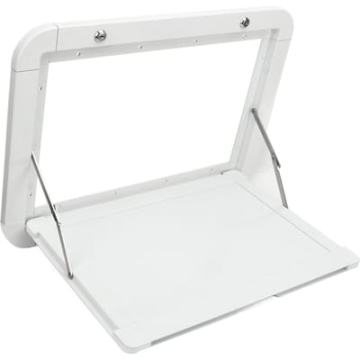 Opvouwbare Tafel voor Camper Aluminiumlegering Maximale Belasting 20 kg Zijmontage Externe Opvouwbare Picknick Eettafel voor MPV white