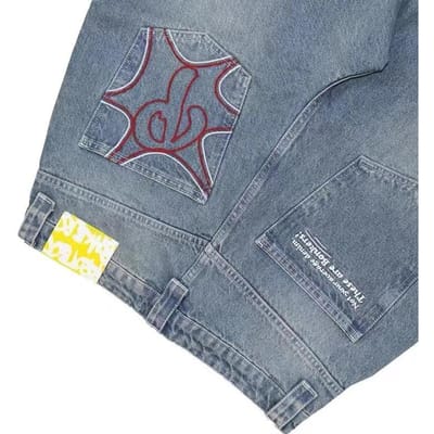 Nieuwe Hip-hop Jeans voor Heren en Dames Niche Eenvoudige Rechte Pijp Casual Broek M
