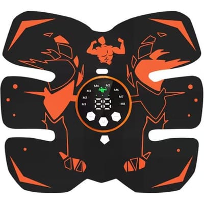 EMS buikspier fitnessapparatuur set met 8 buikspiertrainingsmodi en 29 intensiteiten thuisoefening luie fitnessapparatuur USB Charging brown