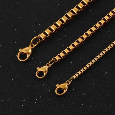 Aramat Jewels | Halskettingen | Exclusieve RVS Venetiaanse Ketting – Elegante Schakelketting Staal | | | |1,5mm | Staal | Volwassenen | Verkleurd niet