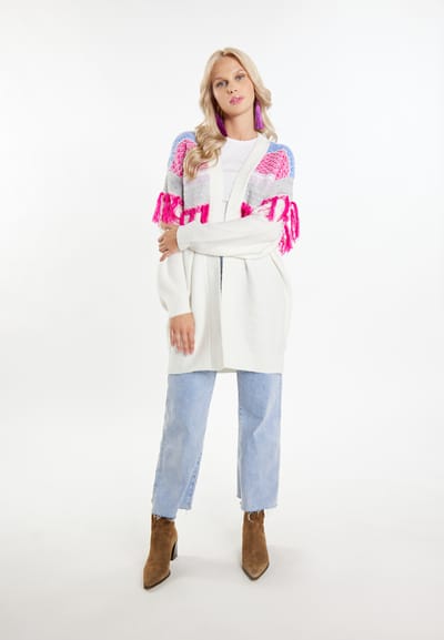 IZIA Vest Dames gebroken wit roze