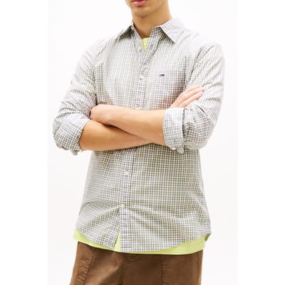 Tommy Hilfiger Tjm Regular Check Poplin Shirt Ancient White Check Größe: S | Casual hemden Outlet | Herren | Weiß