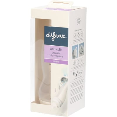 Difrax Babyfles Breed - 310 ml - Crème - 1 Stuk - S-fles - Anti Koliek
