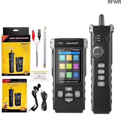 RFWR® Netwerkkabeltester met IP-scanner, PoE- en netwerksnelheidstest - Ethernet kabeltoner voor RJ11/RJ45/CAT5/CAT6