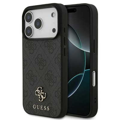 Guess Back cover case voor iPhone 17 Pro - Zwart - MagSafe-compatibel - Slank & Schokabsorberend