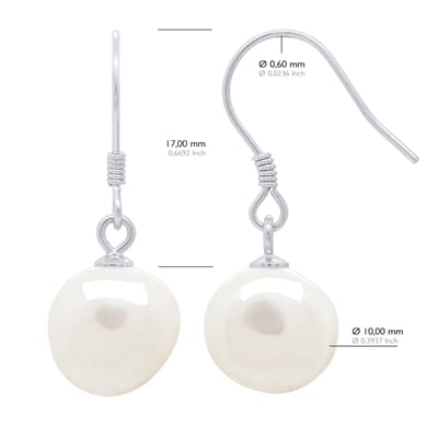 Hangende Oorbellen Echte GeCultiveerde Zoetwaterparels Barok 10-11 mm